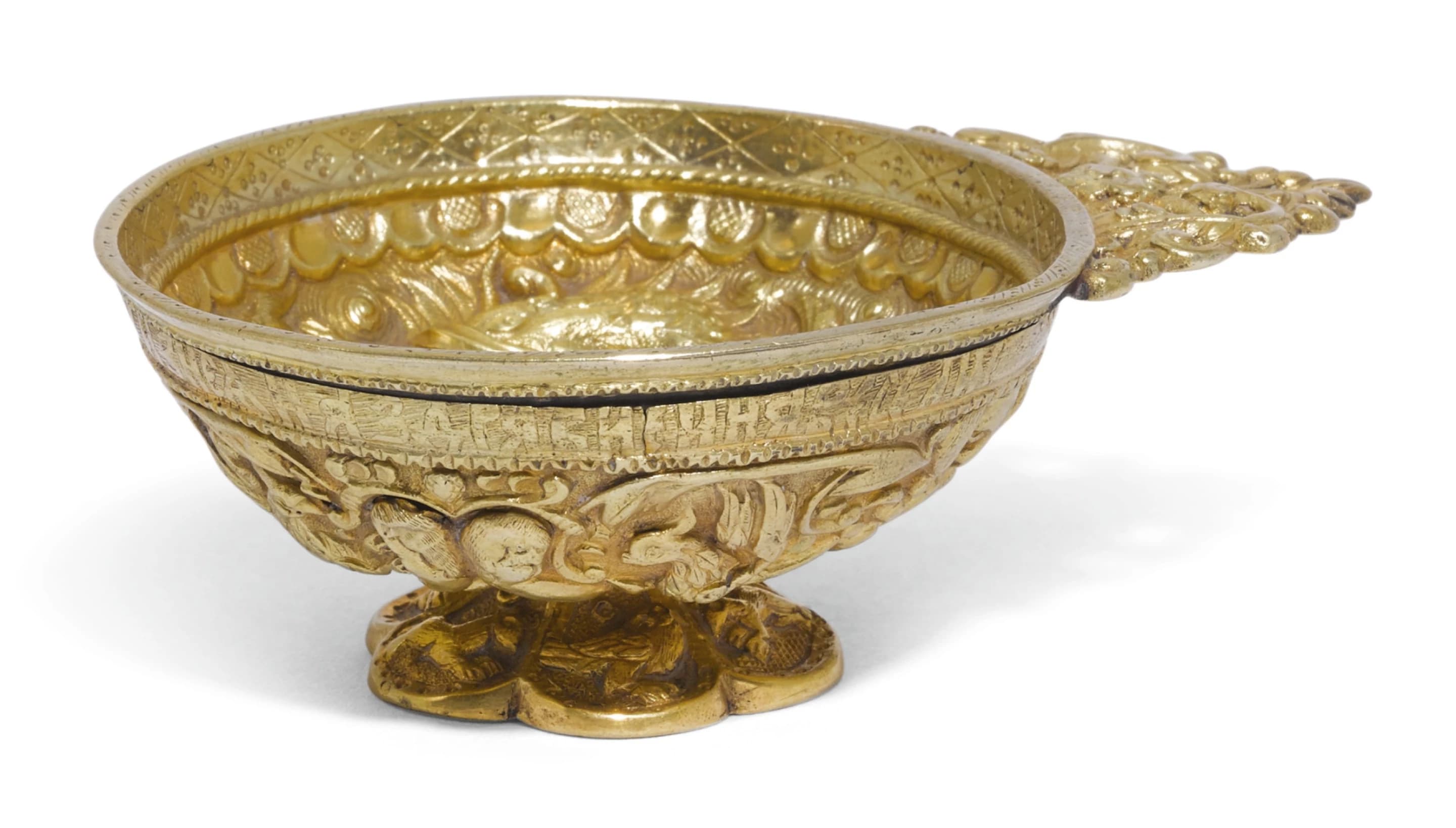 Маленька срібна чарка з золотим покриттям, 17 століття