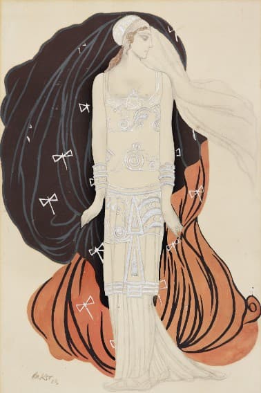 Costume design for Ida Rubinsteinin the role of Phaedra