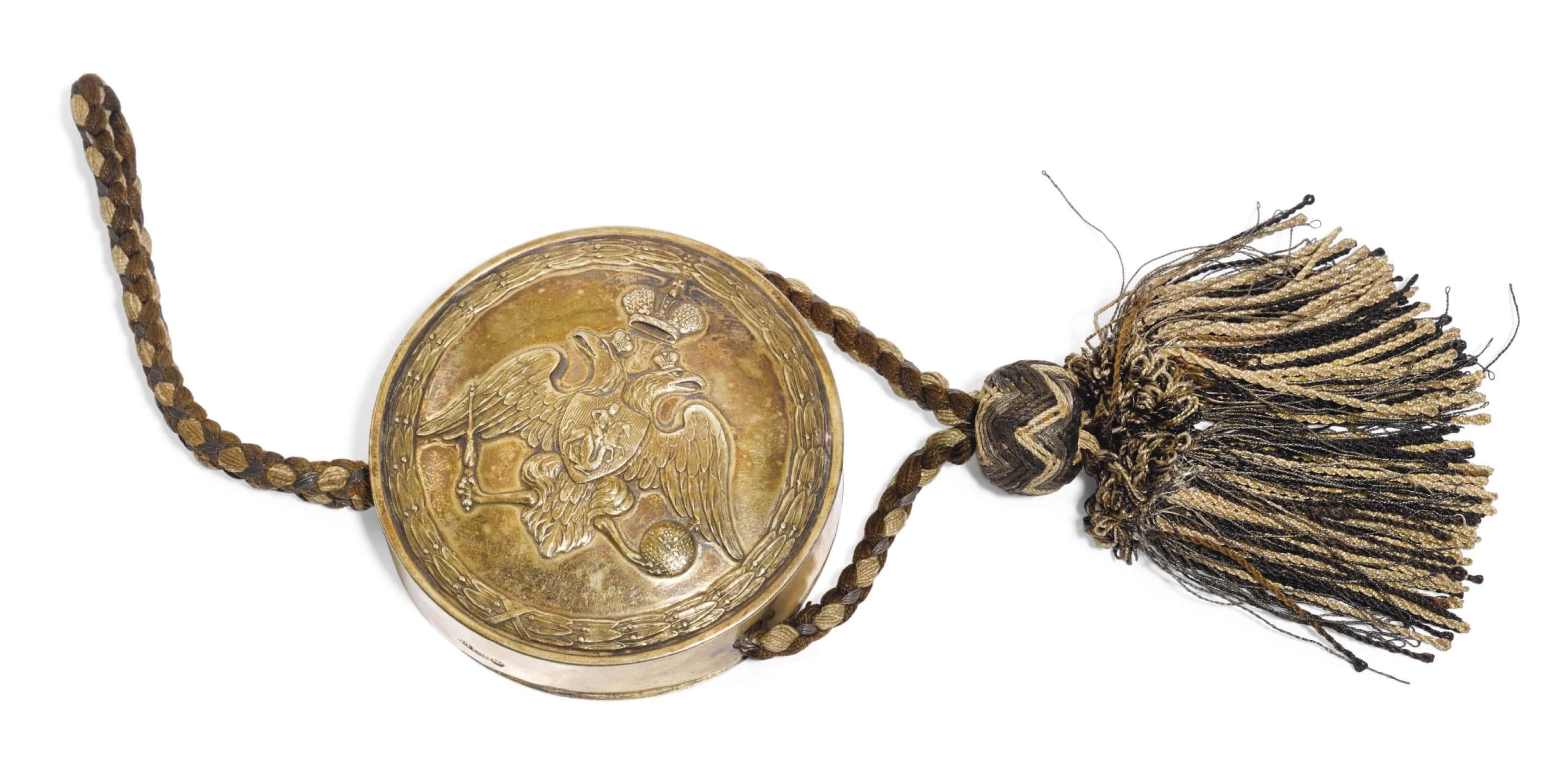 Невеличка срібна позолочена скринька-печатка