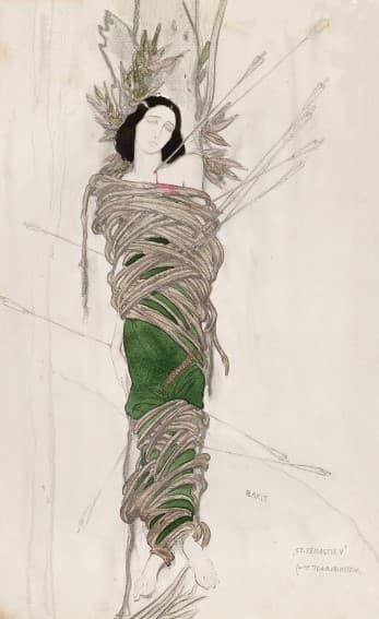 Costume design for Ida Rubinstein in the role of St Sebastian