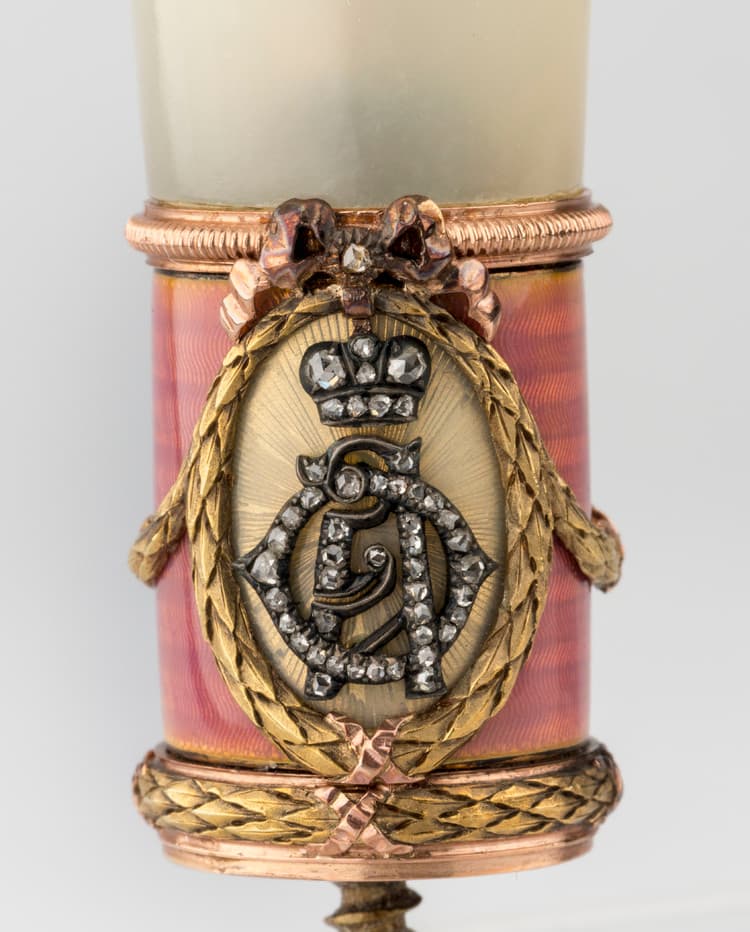 Umbrella handle with the monogram of Empress Alexandra Fyodorovna